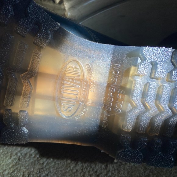 Solovair last shape 2499 Navy Rub-Off 3 Eye Gibson Shoe, M 7 W8 - Picture 7 of 7